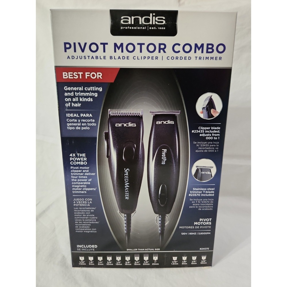 Andis Pivot‎ Motor Combo Adjustable Blade Clippers New In Box